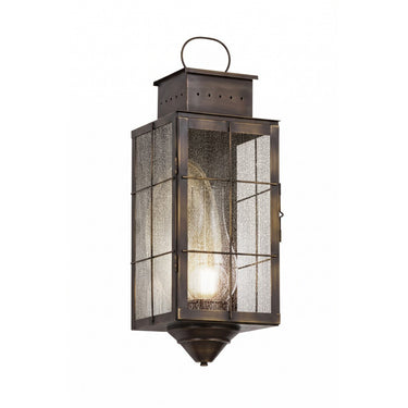 Norfield Sconce shown in the Dark Brass finish with a Seedy shade - 9461-H-DB-SDY-C