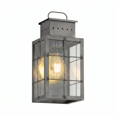 Norfield Sconce shown in the Gunmetal finish with a Clear shade - 9421-H-GM-CL