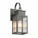 Norfield Sconce shown in the Gunmetal finish with a Clear shade - 9421P-H-GM-CL 
