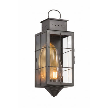 Norfield Sconce shown in the Gunmetal finish with a Clear shade - 9461-H-GM-CL-C