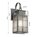 Norfield Sconce shown in the Gunmetal finish with a Seedy shade - 9421P-H-GM-SDY 1