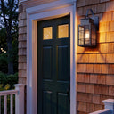 Norfield Sconce shown in the Matte Black finish with a Clear shade - 9421P-H-BK-CL 2