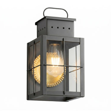 Norfield Sconce shown in the Matte Black finish with a Clear shade - 9431-H-BK-CL