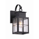 Norfield Sconce shown in the Matte Black finish with a Clear shade - 9431P-H-BK-CL