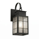 Norfield Sconce shown in the Matte Black finish with a Seedy shade - 9421P-H-BK-SDY 