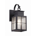 Norfield Sconce shown in the Matte Black finish with a Seedy shade - 9431P-H-BK-SDY