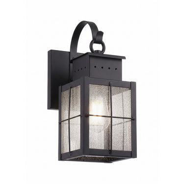Norfield Sconce shown in the Matte Black finish with a Seedy shade - 9431P-H-BK-SDY