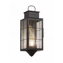 Norfield Sconce shown in the Matte Black finish with a Seedy shade - 9461-H-BK-SDY-C