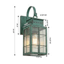 Norfield Sconce shown in the Verde Green finish with a Clear shade - 9421P-H-VG-CL 1