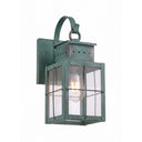 Norfield Sconce shown in the Verde Green finish with a Clear shade - 9431P-H-VG-CL