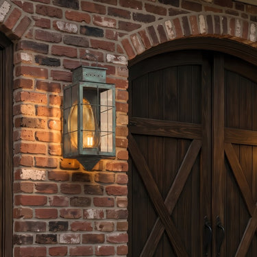 Norfield Sconce shown in the Verde Green finish with a Clear shade - 9461-H-VG-CL-C 2