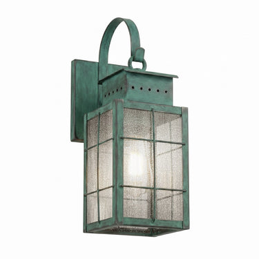 Norfield Sconce shown in the Verde Green finish with a Seedy shade - 9421P-H-VG-SDY 