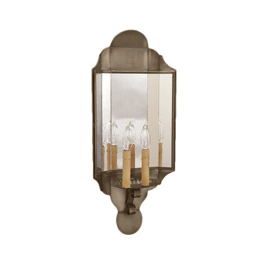 Northeast Lantern 101L-LT2-PM Signature 2 Light 10 inch Wall Sconce Wall Light in Plain Mirror 3