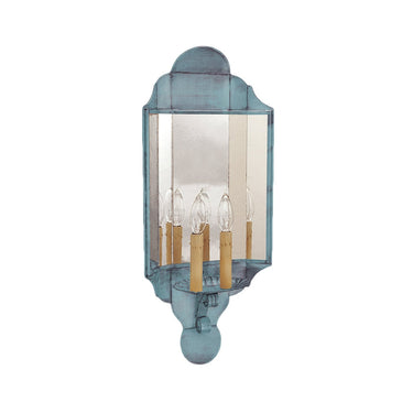 Northeast Lantern 101L-LT2-PM Signature 2 Light 10 inch Wall Sconce Wall Light in Plain Mirror 5
