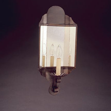 Northeast Lantern 101M Medium Mirrored Wall Sconce 2 Light Candelabra Sockets - Crescent Harbor