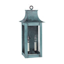 Northeast Lantern 11221-LT2 Coplin Medium Square Pagoda Wall 2 Light Candelabra Sockets Clear Glass 15