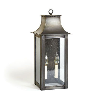 Northeast Lantern 11221-LT2 Coplin Medium Square Pagoda Wall 2 Light Candelabra Sockets Clear Glass - Crescent Harbor