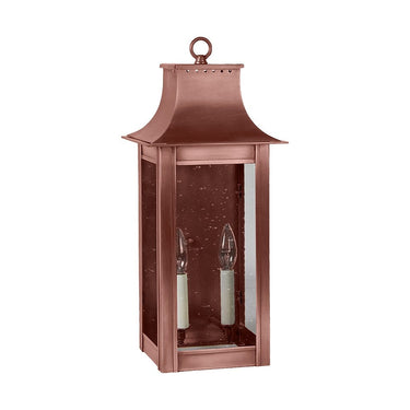 Northeast Lantern 11221-LT2 Coplin Medium Square Pagoda Wall 2 Light Candelabra Sockets Clear Glass 5