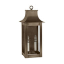 Northeast Lantern 11221-LT2 Coplin Medium Square Pagoda Wall 2 Light Candelabra Sockets Clear Glass 7