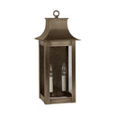 Northeast Lantern 11221-LT2 Coplin Medium Square Pagoda Wall 2 Light Candelabra Sockets Clear Glass 8