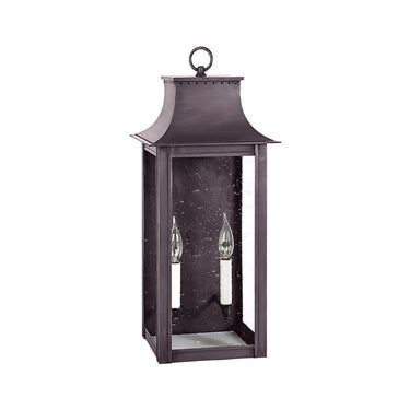 Northeast Lantern 11231-LT2 Coplin Large Square Pagoda Wall 2 Light Candelabra Sockets 11