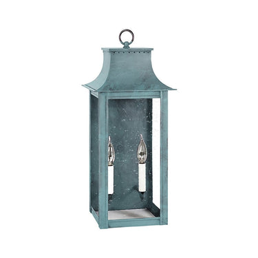 Northeast Lantern 11231-LT2 Coplin Large Square Pagoda Wall 2 Light Candelabra Sockets 14