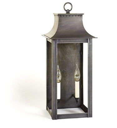 Northeast Lantern 11231-LT2 Coplin Large Square Pagoda Wall 2 Light Candelabra Sockets - Crescent Harbor