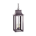 Northeast Lantern 11232-LT2 Coplin Large Square Pagoda Hanging 2 Light Candelabra Sockets Clear Glass 36" Chain 11