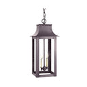 Northeast Lantern 11232-LT2 Coplin Large Square Pagoda Hanging 2 Light Candelabra Sockets Clear Glass 36" Chain 12