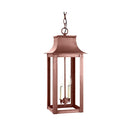 Northeast Lantern 11232-LT2 Coplin Large Square Pagoda Hanging 2 Light Candelabra Sockets Clear Glass 36" Chain 4