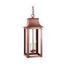Northeast Lantern 11232-LT2 Coplin Large Square Pagoda Hanging 2 Light Candelabra Sockets Clear Glass 36" Chain 5