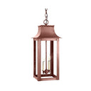 Northeast Lantern 11232-LT2 Coplin Large Square Pagoda Hanging 2 Light Candelabra Sockets Clear Glass 36" Chain 6