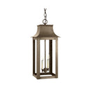 Northeast Lantern 11232-LT2 Coplin Large Square Pagoda Hanging 2 Light Candelabra Sockets Clear Glass 36" Chain 8