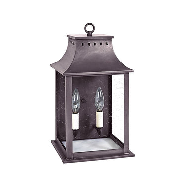 Northeast Lantern 11311-LT2 Rockland Small Square Pagoda Wall 2 Light Candelabra Sockets 11