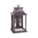 Northeast Lantern 11311-LT2 Rockland Small Square Pagoda Wall 2 Light Candelabra Sockets 12