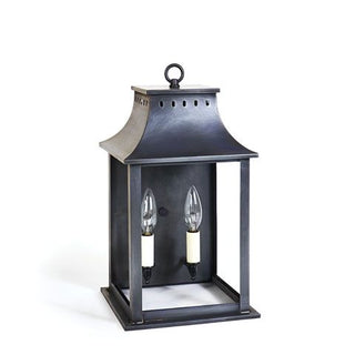 Northeast Lantern 11311-LT2 Rockland Small Square Pagoda Wall 2 Light Candelabra Sockets - Crescent Harbor