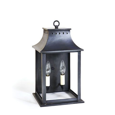 Northeast Lantern 11311-LT2 Rockland Small Square Pagoda Wall 2 Light Candelabra Sockets - Crescent Harbor