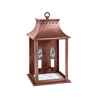 Northeast Lantern 11311-LT2 Rockland Small Square Pagoda Wall 2 Light Candelabra Sockets 5