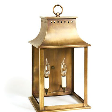 Northeast Lantern 11321-LT2 Rockland Medium Square Pagoda Wall 2 Light Candelabra Sockets - Crescent Harbor