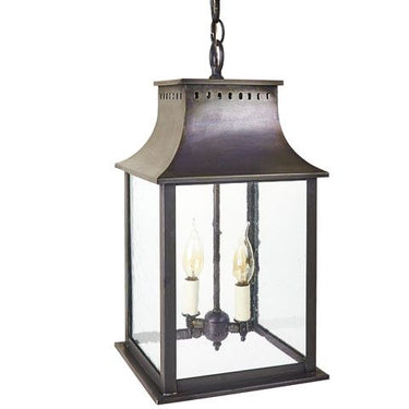 Northeast Lantern 11322-LT2 Rockland Medium Square Pagoda Hanging 2 Light Candelabra Sockets - Crescent Harbor