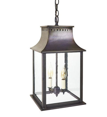 Northeast Lantern 11322-LT2 Rockland Medium Square Pagoda Hanging 2 Light Candelabra Sockets - Crescent Harbor