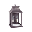 Northeast Lantern 11331-LT2 Rockland Large Square Pagoda Wall 2 Light Candelabra Sockets 11