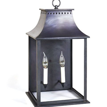 Northeast Lantern 11331-LT2 Rockland Large Square Pagoda Wall 2 Light Candelabra Sockets - Crescent Harbor