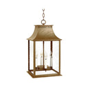 Northeast Lantern 11332-LT4 Rockland Large Square Pagoda Hanging 4 Light Candelabra Sockets Clear Glass 36" Chain 3
