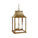 Northeast Lantern 11332-LT4 Rockland Large Square Pagoda Hanging 4 Light Candelabra Sockets Clear Glass 36" Chain 1