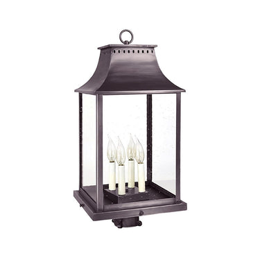 Northeast Lantern 11333-LT4 Rockland Large Square Pagoda Post 4 Light Candelabra Sockets 11