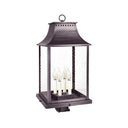Northeast Lantern 11333-LT4 Rockland Large Square Pagoda Post 4 Light Candelabra Sockets 12