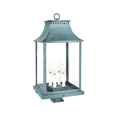 Northeast Lantern 11333-LT4 Rockland Large Square Pagoda Post 4 Light Candelabra Sockets 13