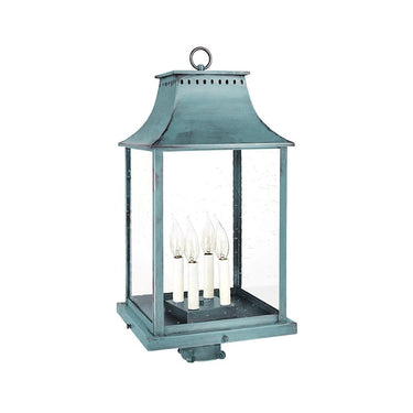 Northeast Lantern 11333-LT4 Rockland Large Square Pagoda Post 4 Light Candelabra Sockets 14
