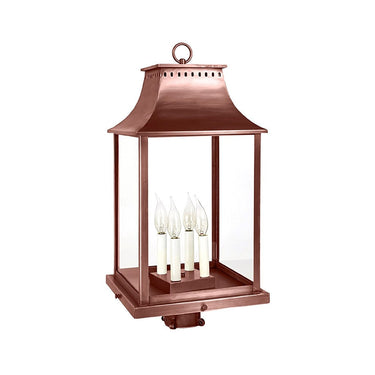 Northeast Lantern 11333-LT4 Rockland Large Square Pagoda Post 4 Light Candelabra Sockets 4